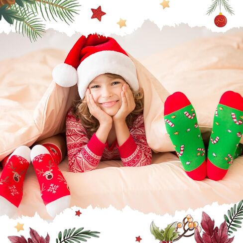 Liitrsh 24 Pairs Christmas Socks Bulk Christmas Crew Warm Winter Holiday Socks Xmas Soft for Novelty Gifts for Women Men Adults in Saudi Arabia