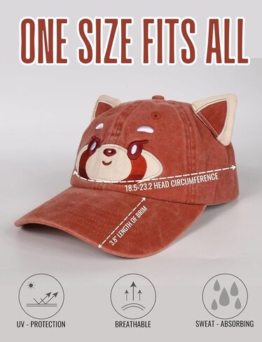 InnoBeta Red Panda Gifts for Women Men, Red Panda Cap Embroidered Adjustable Hat Gifts Accessory for Birthday & Christmas in Saudi Arabia