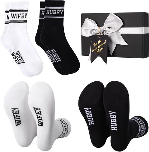 Bride Socks for Wedding Day 2 Pairs - Bridal Groom Socks Bride to Be Something Blue Cotton Ankle Sock with Gift Box in Saudi Arabia