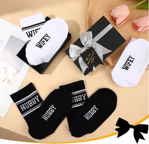 Bride Socks for Wedding Day 2 Pairs - Bridal Groom Socks Bride to Be Something Blue Cotton Ankle Sock with Gift Box in Saudi Arabia