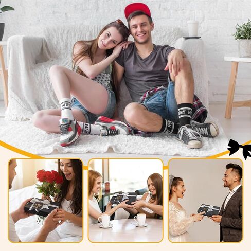 Bride Socks for Wedding Day 2 Pairs - Bridal Groom Socks Bride to Be Something Blue Cotton Ankle Sock with Gift Box in Saudi Arabia