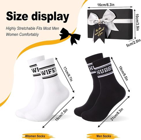 Bride Socks for Wedding Day 2 Pairs - Bridal Groom Socks Bride to Be Something Blue Cotton Ankle Sock with Gift Box in Saudi Arabia