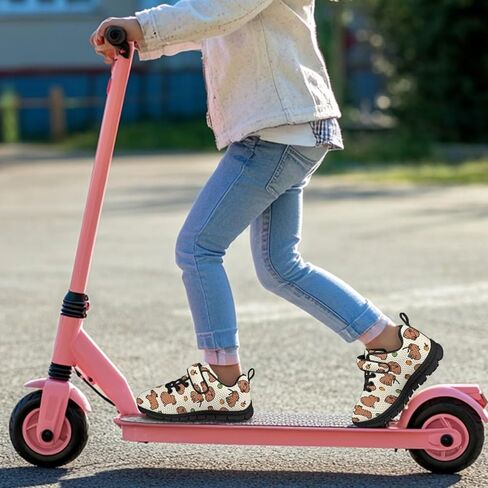Kids Cute Sneakers for Girls School Single Buckle Sports Shoes Breathable Lightweight Walking Running Shoes in Saudi Arabia