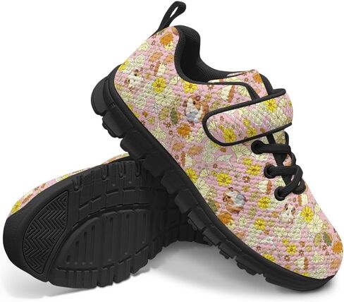 Kids Cute Sneakers for Girls School Single Buckle Sports Shoes Breathable Lightweight Walking Running Shoes in Saudi Arabia