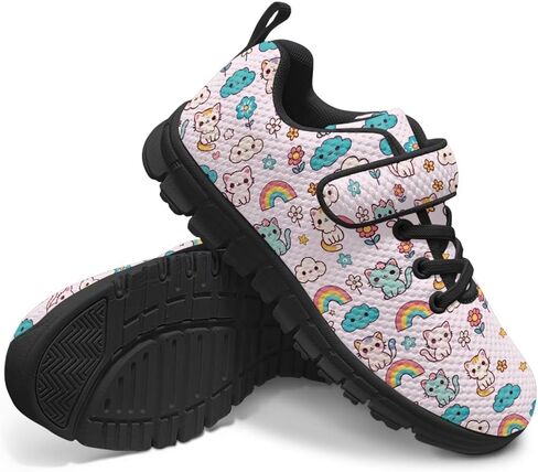 Kids Cute Sneakers for Girls School Single Buckle Sports Shoes Breathable Lightweight Walking Running Shoes in Saudi Arabia