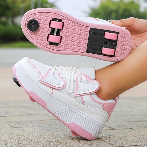 Children's Roller Skates Shoes 4 Wheels for Girls Retractable Roller Skates for Indoor Outdoor Party All Seasons in Saudi Arabia