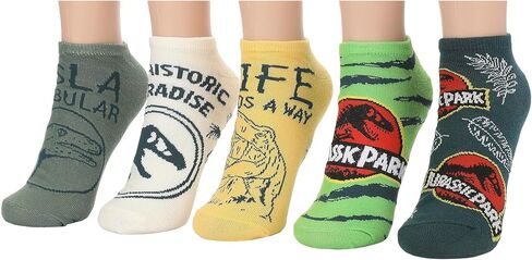 Bioworld Jurassic Park AOP Text Womens Ankle Socks 5 Pack in Saudi Arabia