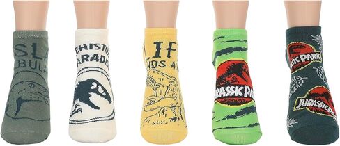 Bioworld Jurassic Park AOP Text Womens Ankle Socks 5 Pack in Saudi Arabia