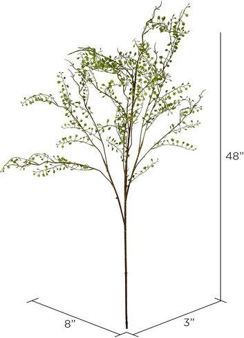 Vickerman Everyday 48' Indoor Artificial Green Leaves Spray - Realistic Looking Colorful Foliage - Maintenance Free - 2 per Pack - Decorative Greenery for Living Room in Saudi Arabia