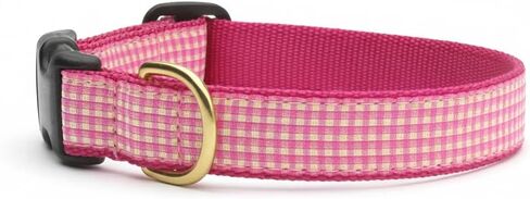 Up Country Bug-C-XL Blue Gingham Dog Collar XL Wide (1") in Saudi Arabia