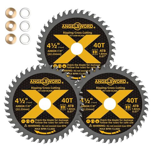 4-1/2 Inch Circular Saw Blade Used on Angle Grinder for Ultra-Nice Wood Cutting, 24T&40T, 4 Pack, 7/8" Arbor with 3/8"&5/8" Bushing in Kuwait