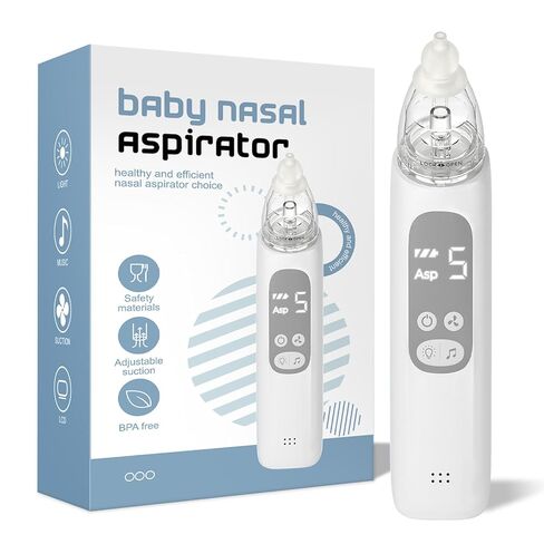 Asportor-nasal abortor-BC026 ، مصاصة أنف كهربائية مع 5 مستويات شفط ، قوافي الضوء والمساحات (أبيض) in Kuwait