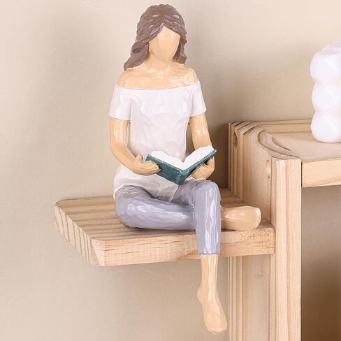 Reading Statue Gifts for Book Lovers Women, Quiet Comfort Reading Figurine for Graduates, Students, Teachers, Sculpted Hand-Painted Sculpture, Office Bookshelf or Librarian Book Lover Gifts in Saudi Arabia