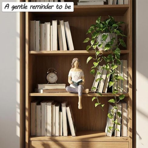 Reading Statue Gifts for Book Lovers Women, Quiet Comfort Reading Figurine for Graduates, Students, Teachers, Sculpted Hand-Painted Sculpture, Office Bookshelf or Librarian Book Lover Gifts in Saudi Arabia