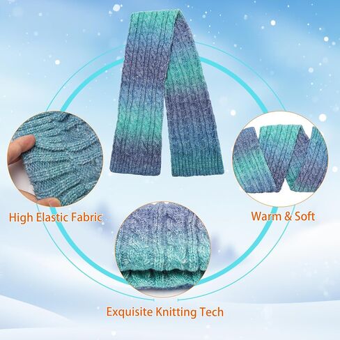 Winter Beanie Hat Scarf Gloves Set for Boys Girls, Kids Toddlers Knitting Neck Warm Hat Cap Scarf Gloves Age 2-10 in Saudi Arabia