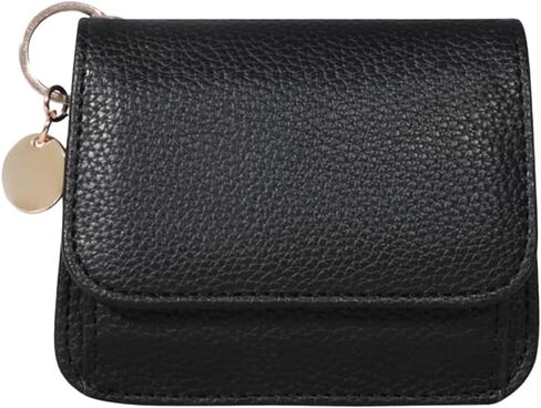 Genuine Leather Wallet Vintage Solid Color Bifold Key Coin Wallet with Zipper for Women (White) in Saudi Arabia