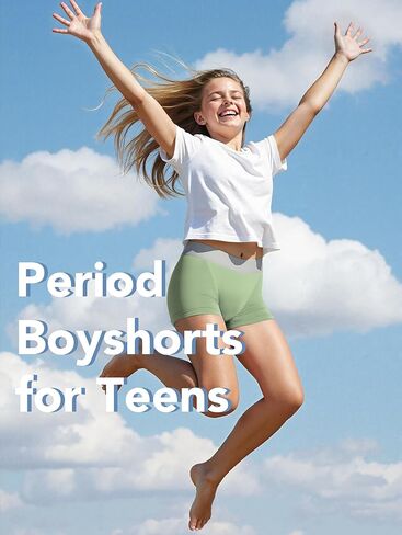 TIICHOO Period Underwear for Teens Leakproof Boy Shorts Girls Incontinence Underwear Washable 5 Pack in Saudi Arabia
