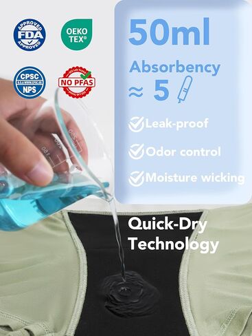 TIICHOO Period Underwear for Teens Leakproof Boy Shorts Girls Incontinence Underwear Washable 5 Pack in Saudi Arabia