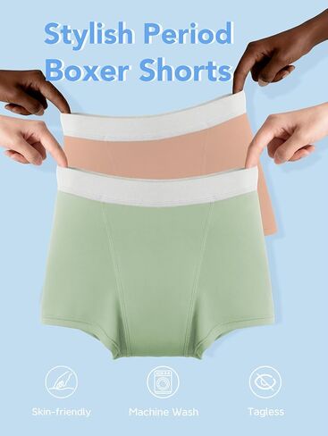 TIICHOO Period Underwear for Teens Leakproof Boy Shorts Girls Incontinence Underwear Washable 5 Pack in Saudi Arabia