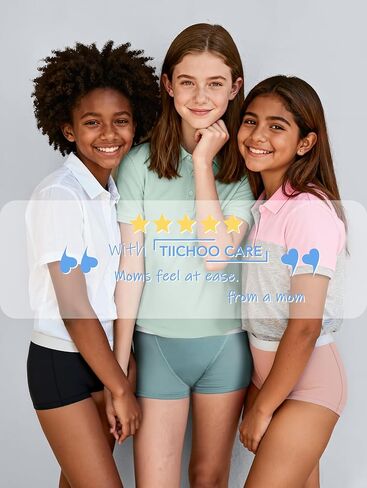 TIICHOO Period Underwear for Teens Leakproof Boy Shorts Girls Incontinence Underwear Washable 5 Pack in Saudi Arabia