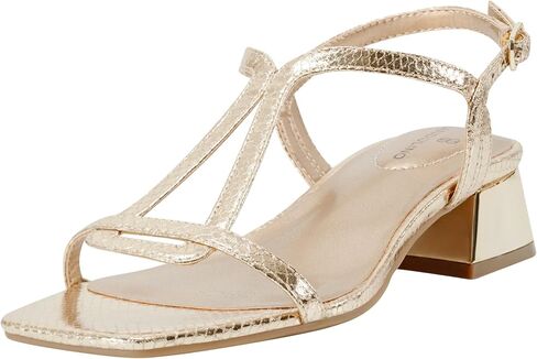 Bandolino Women's PRIMADON Heeled Sandal, Black Snake 001, 9 in Saudi Arabia