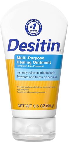 Desitin Skin Protectant and Diaper Rash Ointment Multi-Purpose with Vitamins A & D, Travel Size, 3.5. Oz Tube (Pack of 2) in Kuwait