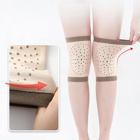 Wormwood Knee Brace Self Heated Knee Compression Sleeve for Cycling Elderly Women Leg Warmth Elasticity Legging Cover in Saudi Arabia