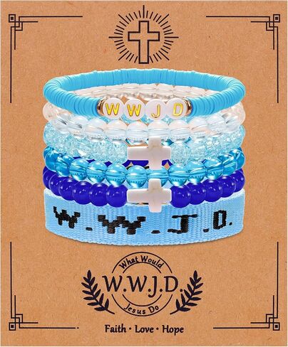 W.W.J.D. Webbing Bracelets Adjustable Christian Gifts Wristbands What Wound Jesus Do Bracelet Religious Faith Bracelets Colorful Christian Stretch Beaded Bracelets in Saudi Arabia