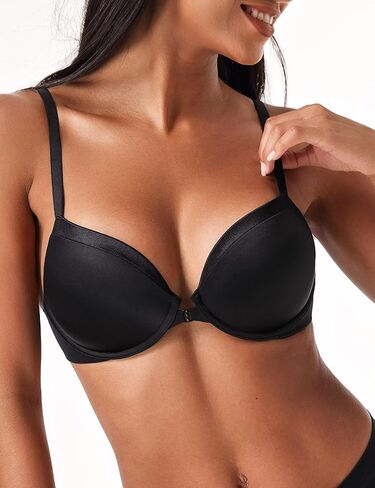 Deyllo Women's Push Up Bra Deep V Underwire Bra Full Coverage Lightly Padded Bras in Saudi Arabia