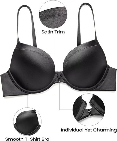 Deyllo Women's Push Up Bra Deep V Underwire Bra Full Coverage Lightly Padded Bras in Saudi Arabia