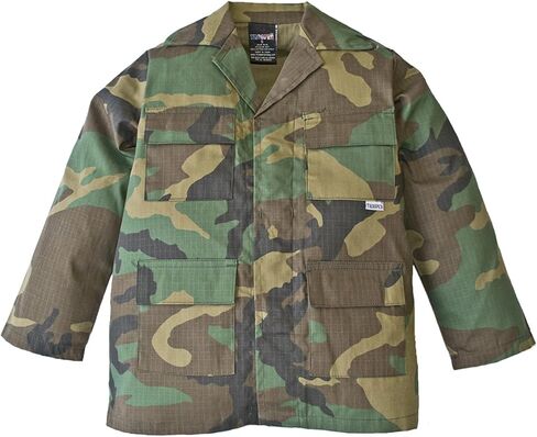 Trendy Apparel Shop Youth Kid's Battle Dress Uniform Camouflage Print Top in Saudi Arabia