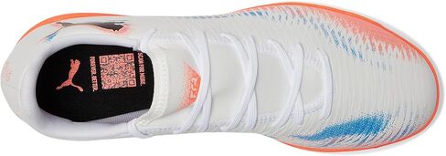 حذاء رياضي للرجال من PUMA حذاء Future Play Turf Trainer لكرة القدم، أبيض-أسود-أحمر متوهج AH25، 7 in Saudi Arabia