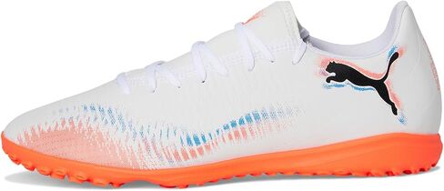 حذاء رياضي للرجال من PUMA حذاء Future Play Turf Trainer لكرة القدم، أبيض-أسود-أحمر متوهج AH25، 7 in Saudi Arabia