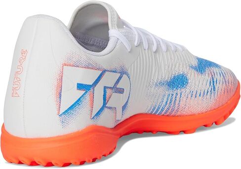 حذاء رياضي للرجال من PUMA حذاء Future Play Turf Trainer لكرة القدم، أبيض-أسود-أحمر متوهج AH25، 7 in Saudi Arabia