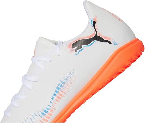 حذاء رياضي للرجال من PUMA حذاء Future Play Turf Trainer لكرة القدم، أبيض-أسود-أحمر متوهج AH25، 7 in Saudi Arabia