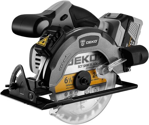 المنشار الدائري Dekopro 20V اللاسلكي ، شفرة 6-1/2 بوصة ، 4500 دورة في الدقيقة منشار دائري in Kuwait