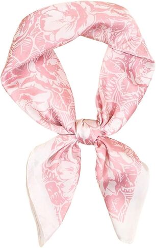 Verdusa Women's Retro Vintage Striped Satin Headscarf Elegant Large Square Scarves Hair Bandanas in Saudi Arabia