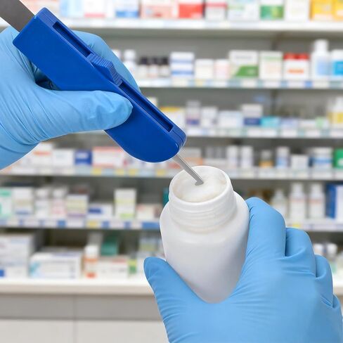 SimCoach Pill Counting Tray, Right Hand Pill Counter with Spatula, Larger Pharmacy Counting Tray with Added Guide Cap (Blue) in Saudi Arabia