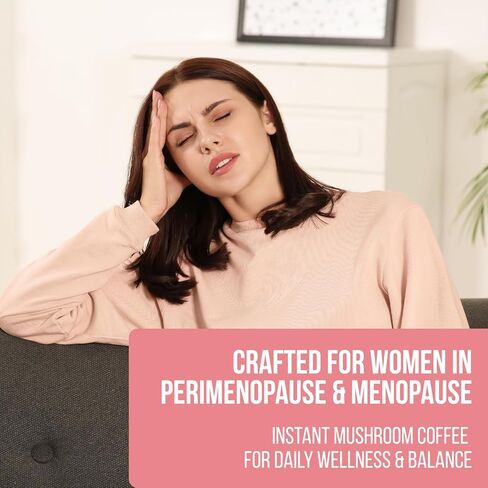 Ylva Blends Hormonal Balance Mushroom Coffee for Women – Instant Mushroom Coffee – Daily Wellness & Hormone Harmony for Perimenopause & Menopause – 5 Adaptogenic Mushrooms, Black Cohosh & L-Theanine – 36 Servings in Saudi Arabia