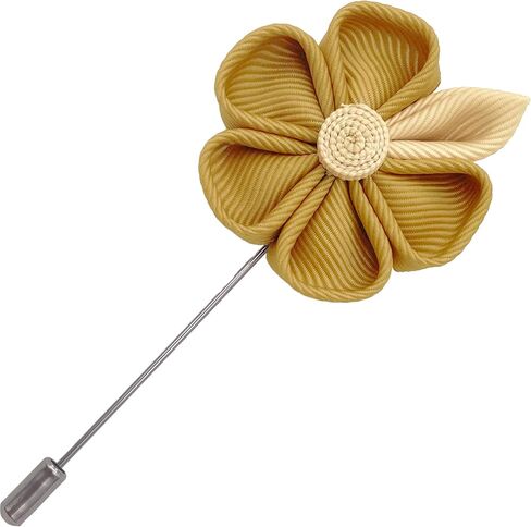DOTRI Grosgrain Ribbon Lapel Pin for Men, Fabric Flower Brooch Pin, Brooch for Men Suit, Suit Pins for Men, Gift for Christmas, New Year, Wedding in Saudi Arabia