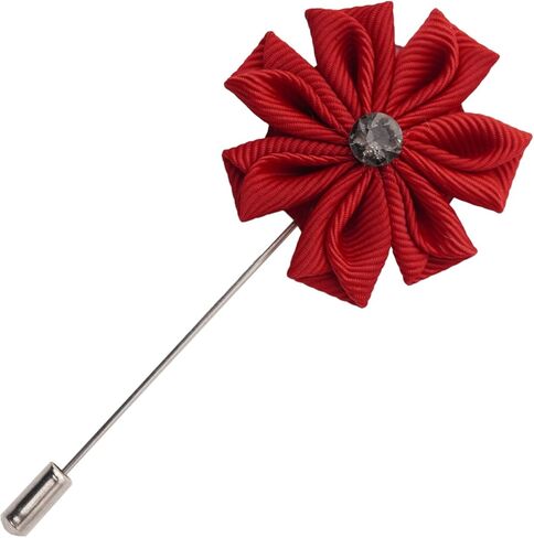 DOTRI Grosgrain Ribbon Lapel Pin for Men, Fabric Flower Brooch Pin, Brooch for Men Suit, Suit Pins for Men, Gift for Christmas, New Year, Wedding in Saudi Arabia