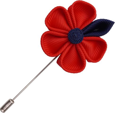 DOTRI Grosgrain Ribbon Lapel Pin for Men, Fabric Flower Brooch Pin, Brooch for Men Suit, Suit Pins for Men, Gift for Christmas, New Year, Wedding in Saudi Arabia