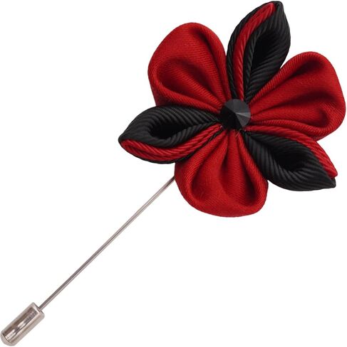 DOTRI Grosgrain Ribbon Lapel Pin for Men, Fabric Flower Brooch Pin, Brooch for Men Suit, Suit Pins for Men, Gift for Christmas, New Year, Wedding in Saudi Arabia
