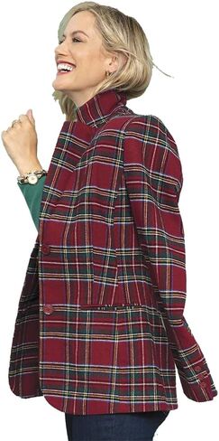 Wool Blazer Deep Ruby Plaid 6P in Saudi Arabia