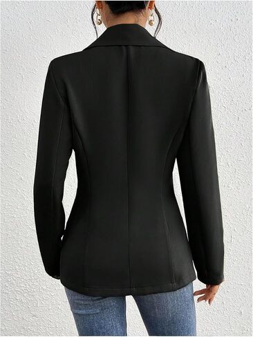 Floerns Women's Elegant Long Sleeve Button Blazers Business Casual Office Suit Jacket in Saudi Arabia