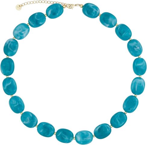 KELITCH Chunky Candy Necklaces for Women Trendy Boho Multicolor Resin Acrylic Beaded Necklace Circular Bead in Saudi Arabia