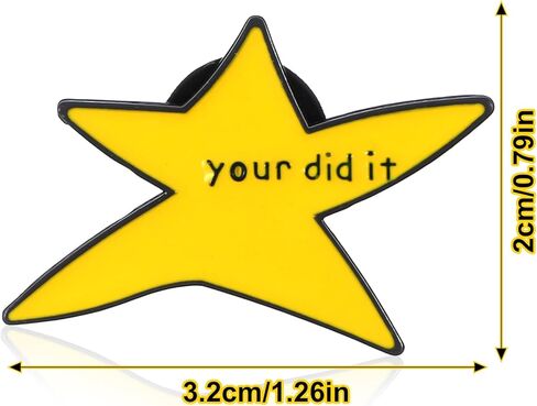 2Pcs Your Did It Star Pins, Funny Star Enamel Pins, Fun Meme Brooch Pin for Backpacks Clothes Decoration Accessories, Inspirational Badge Pin Gift for Friends in Saudi Arabia