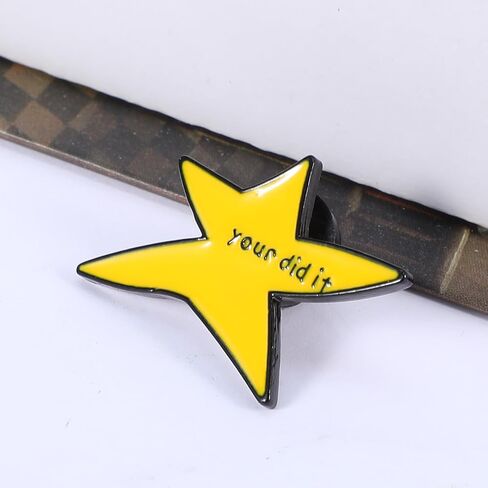 2Pcs Your Did It Star Pins, Funny Star Enamel Pins, Fun Meme Brooch Pin for Backpacks Clothes Decoration Accessories, Inspirational Badge Pin Gift for Friends in Saudi Arabia