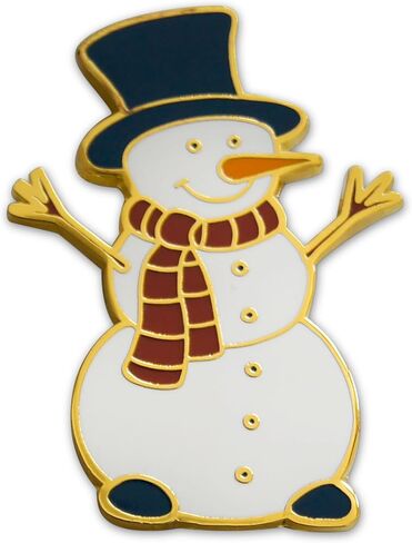 رواية Merk Snowman Winter Wonderland - دبوس طية صدر السترة لموسم الصقيع ودبوس قبعة وربطة عنق مع حقيبة ظهر in Saudi Arabia