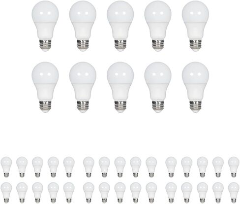 Satco S11411 9.5-Watt A19 LED Light Bulbs, 60-Watt Replacement, 5000K Natural Light, 760 Lumens, 10 Pack in Kuwait